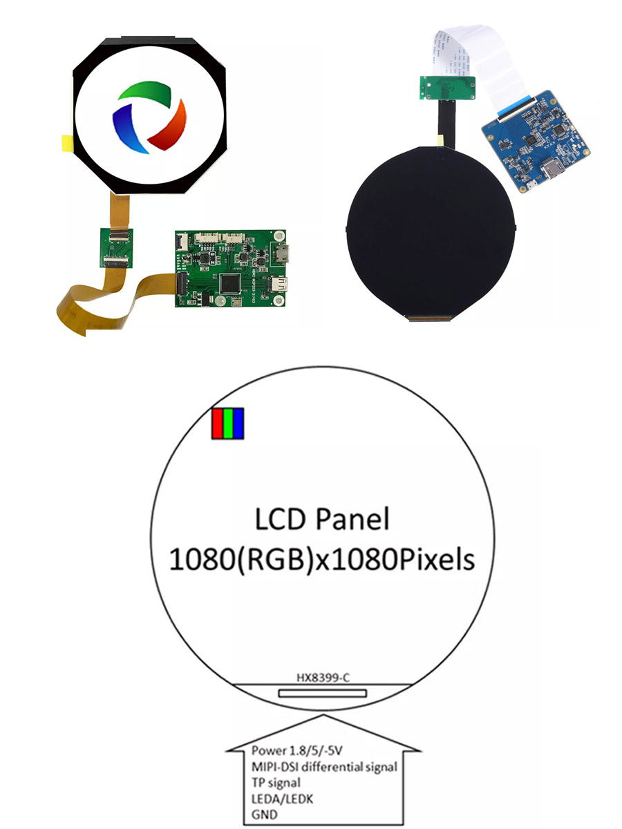 LCD module circle 5inch