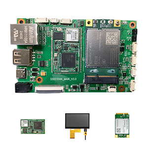 SSD202D dev-kits: intelligent IoT display and control, integrating touch screen, WIFI/BLE, and RJ45 ethernet.